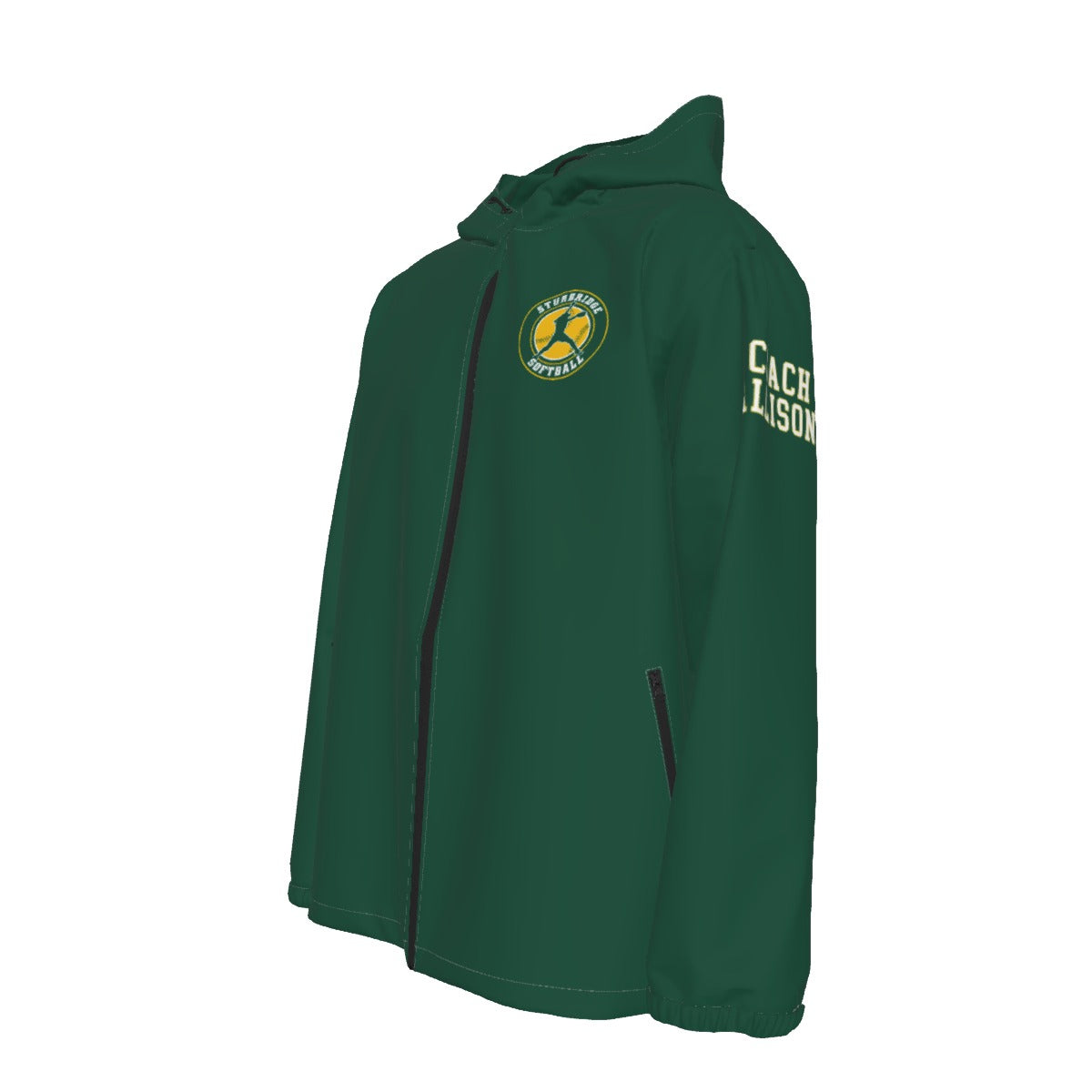 Adult Sturbridge Softball Full Zipper Windproof Jacket - Green Edition (Personalized)