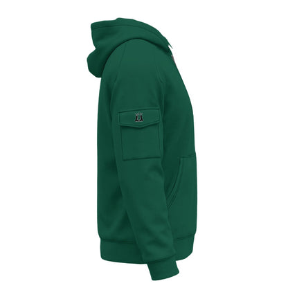 Adult Unisex Sturbridge Softball Half-Zip Hoodie (Green) Non-Personalized