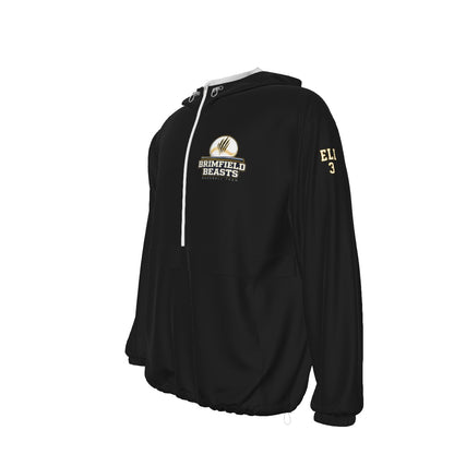Adult Brimfield Beasts 1/2 Zip Windbreaker Pullover - Player's Edition (Personalized)