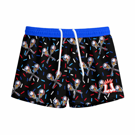 Youth Patriotic Summer Lacrosse Mesh Shorts