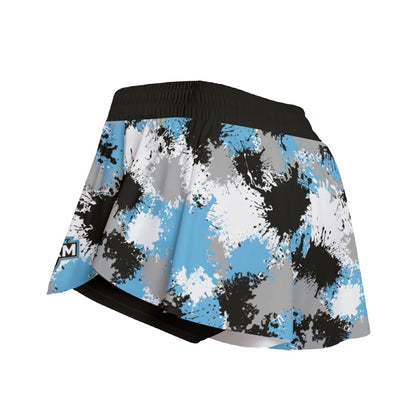Women's Butterfly Sports Shorts - Paint Splatter Edition