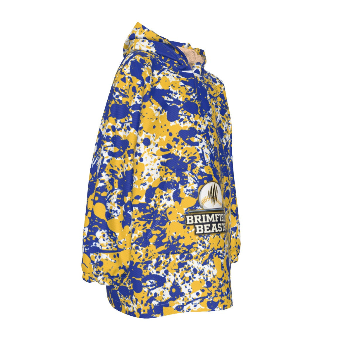Youth Brimfield Beasts Sherpa Lined Hoodie - Paint Splatter Edition