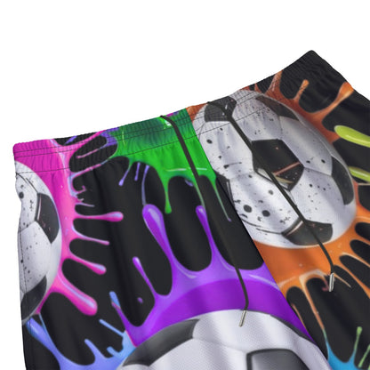 All-Over Print Adult Soccer Mesh Shorts: Paint Splash