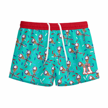 Youth Patriotic Lacrosse Shorts - Ice Cream Drip