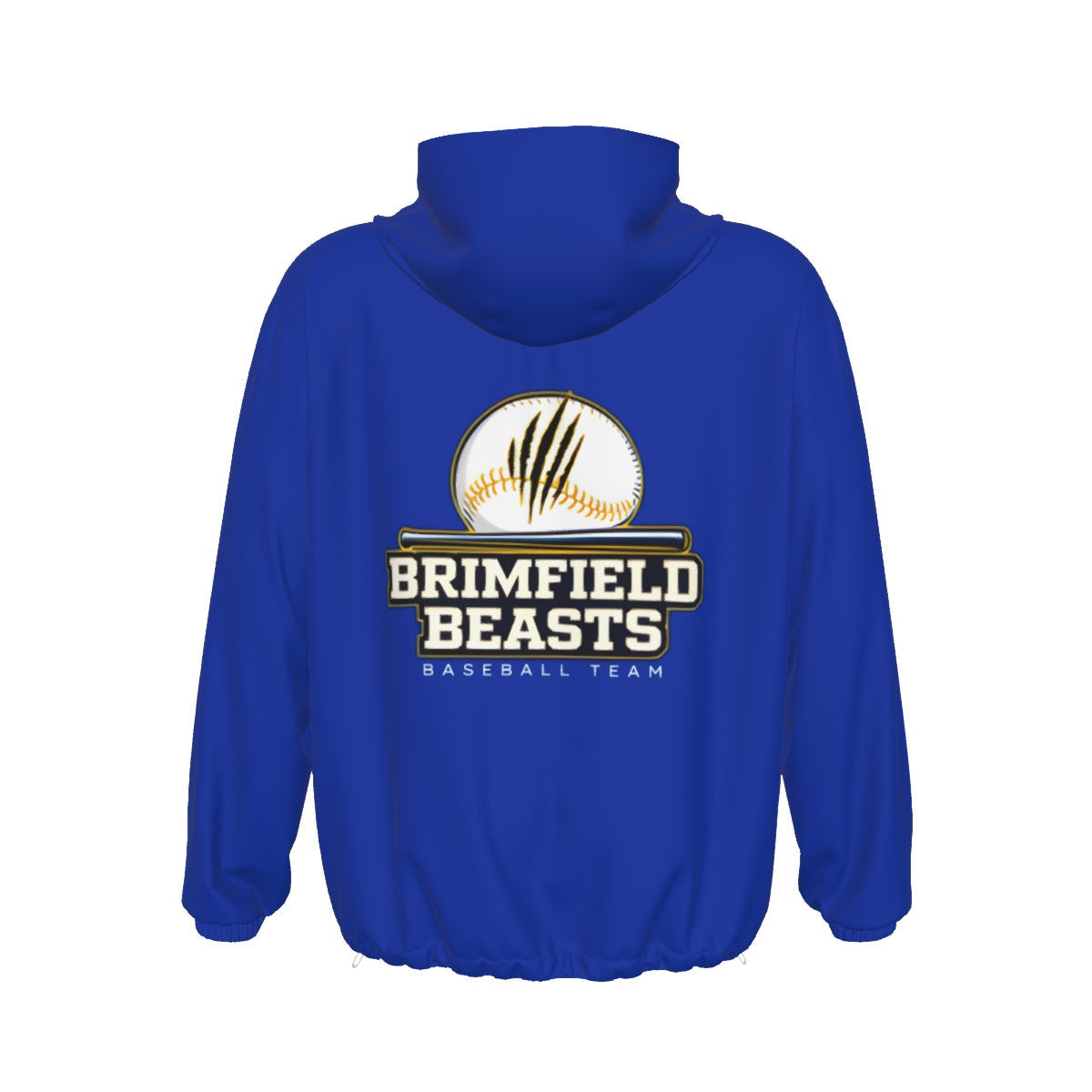Adult Unisex 1/2 Zip Brimfield Beasts Multicolor Pullover Windbreaker - Player's Edition (Personalized)