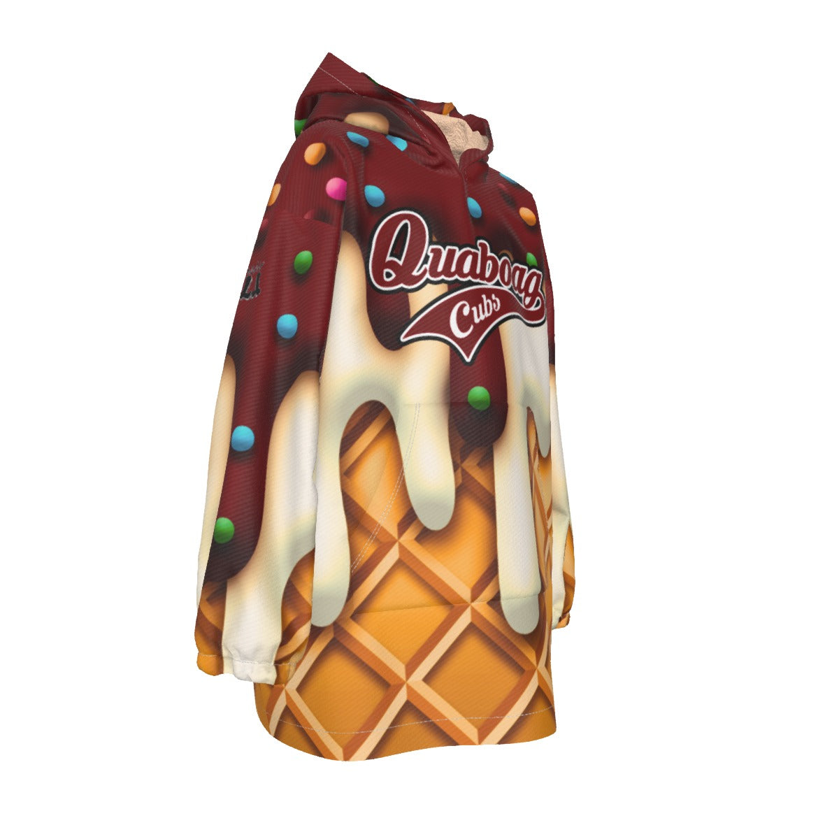 Youth Quaboag Baseball Ice Cream Drip Blanket Hoodie