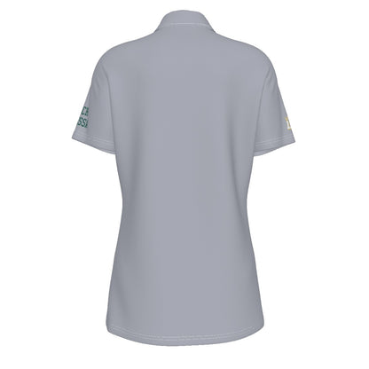 Women's Sturbridge Little League Baseball UV Protection Polo - Coach's Gray Edition (Personalized)
