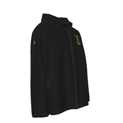 Adult Warriors Cheer Full Zip Rainjacket - Black
