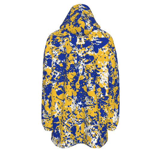Adult Brimfield Baseball Sherpa Lined Blanket Hoodie - Paint Splatter Edition