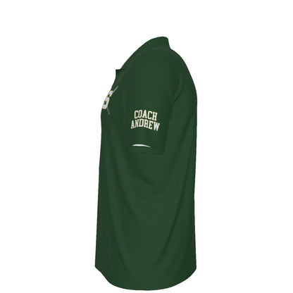 Men's Sturbridge Little League UV Protection Polo - Coach's Green Edition (Personalized)