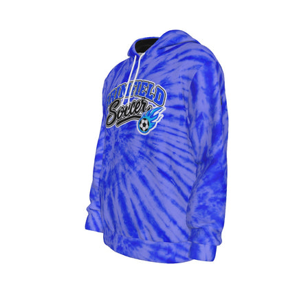 Adult Brimfield Soccer Royal Blue Tie Dye Hoodie