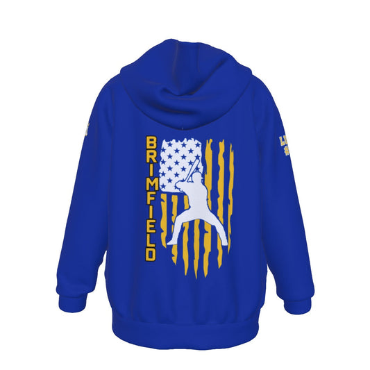 Youth Brimfield Beasts Flag Hoodie- Blue Edition (Personalized)