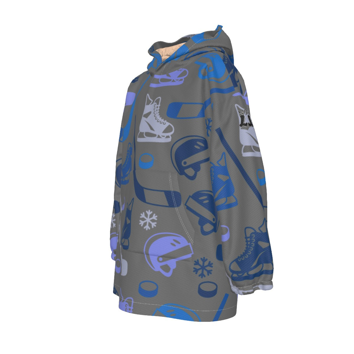Youth Personalized Hockey Blanket Hoodie