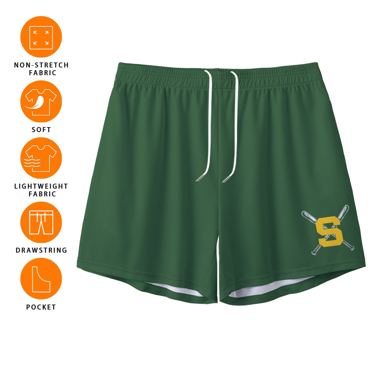 Adult Sturbridge Little League Baseball Shorts - Green Edition (no inner liner)