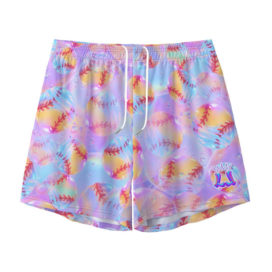 Women's Iridescent Softball Mesh Shorts