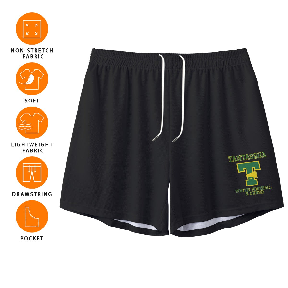 Teen/Adult TYFC Mesh Shorts - Black Edition (no inner liner)
