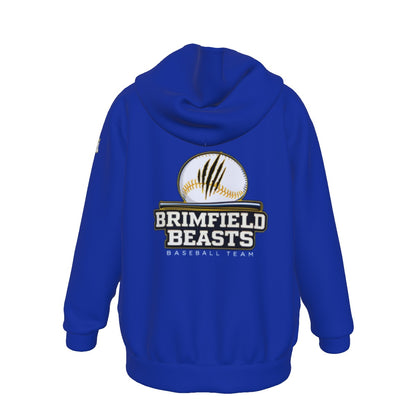 Youth Brimfield Beasts Baseball Hoodie - Blue Edition