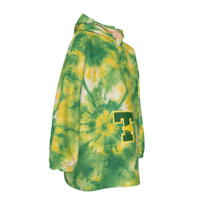 Youth TYFC Warriors Cheer Tie Dye Blanket Hoodie