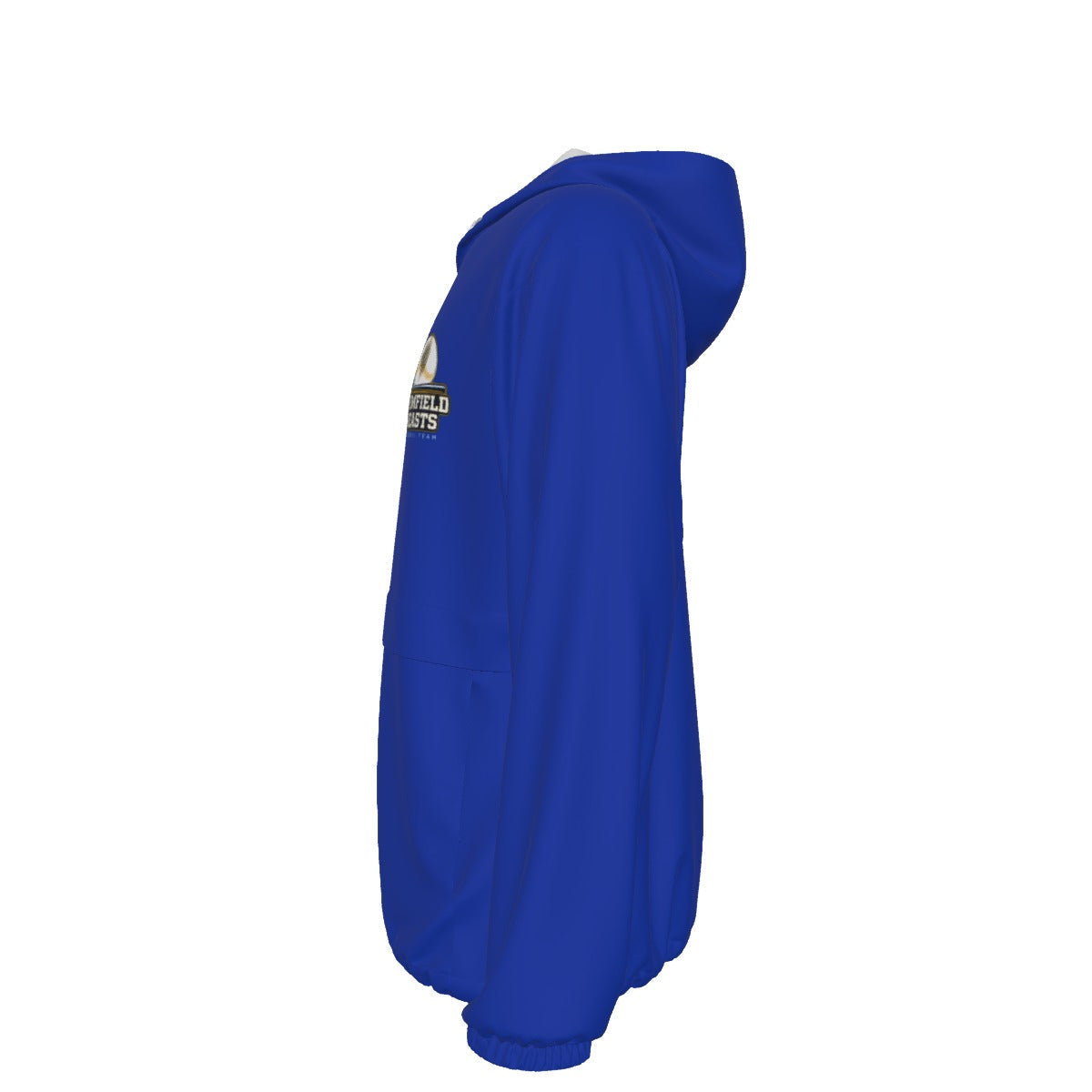 Adult 1/2 Zip Brimfleld Beasts Pullover Windbreaker - Blue Edition