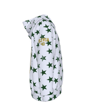 Youth TRYLAX Girl's Flag and Star Hoodie (Personalized)