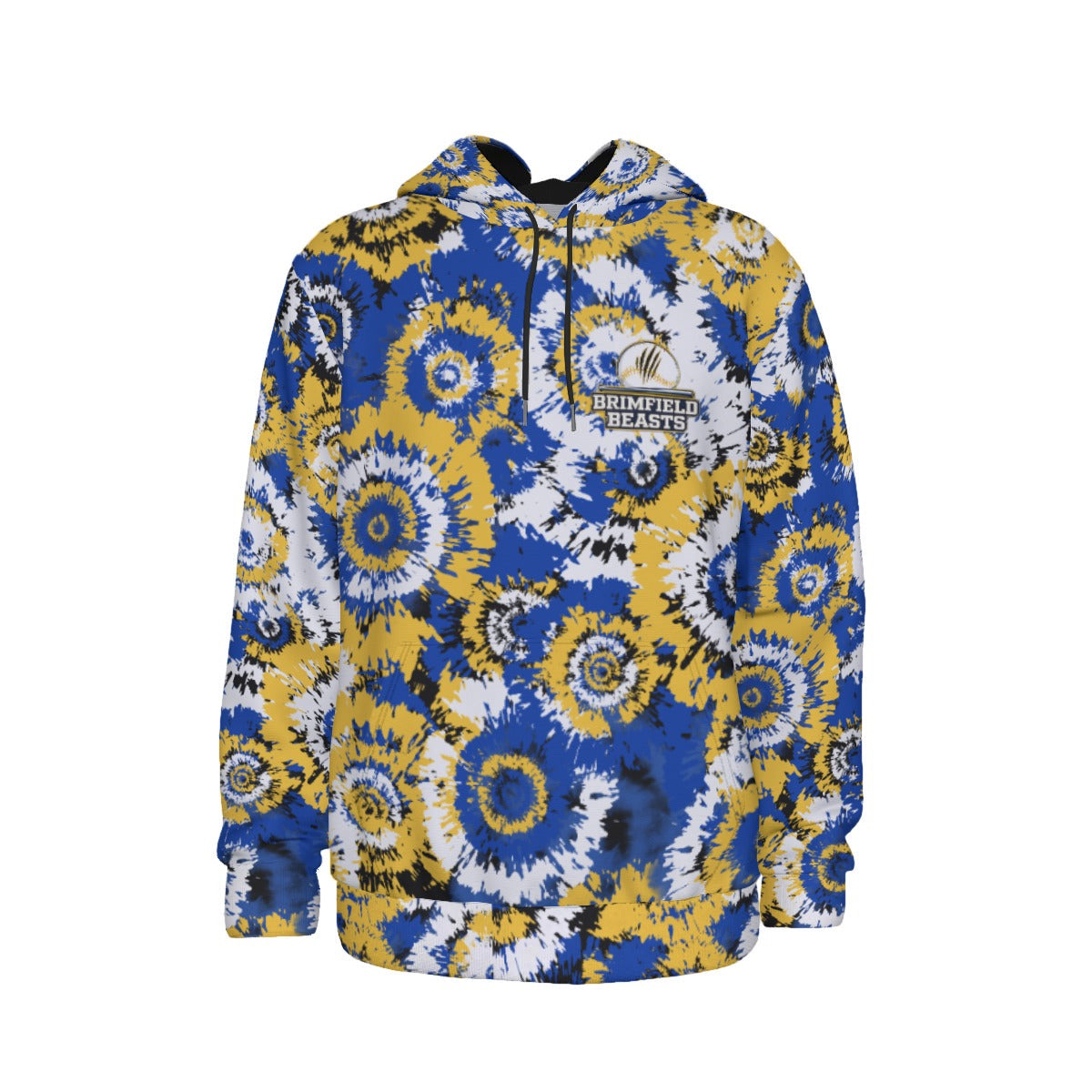 Adult Brimfield Beasts Tie Dye Fleece Lined Hoodie