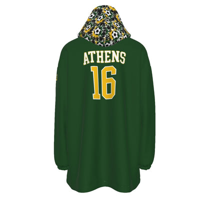 Adult Sturbridge Soccer Sherpa Fleece Hoodie Blanket Checkered Edition (Personalization Available)