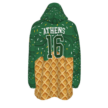 Adult Sturbridge Soccer Sherpa Fleece Hoodie Blanket Drip Edition (Personalization Available)
