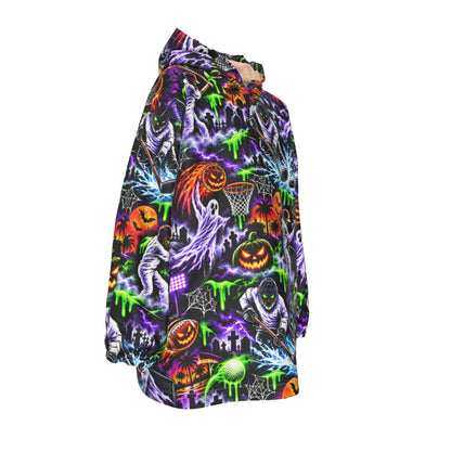 Kids Halloween Sport Theme Blanked Hoodie