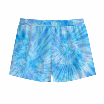 Youth Brimfield Soccer Mesh Shorts (Light Blue Tie Dye, Loose Fit)