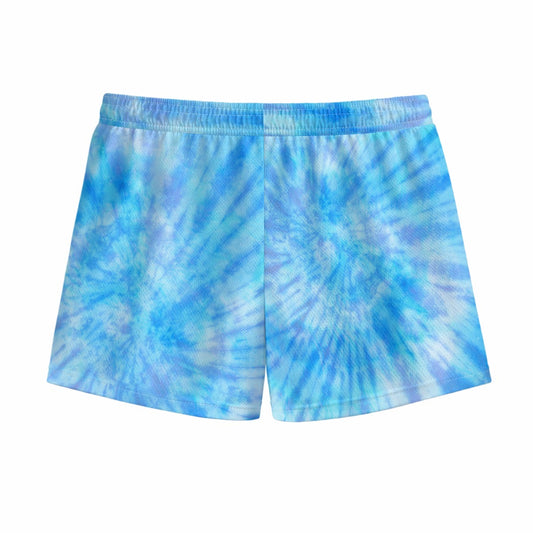 Youth Brimfield Soccer Mesh Shorts (Light Blue Tie Dye, Loose Fit)