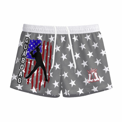 Youth Quaboag Baseball American Flag Mesh Shorts