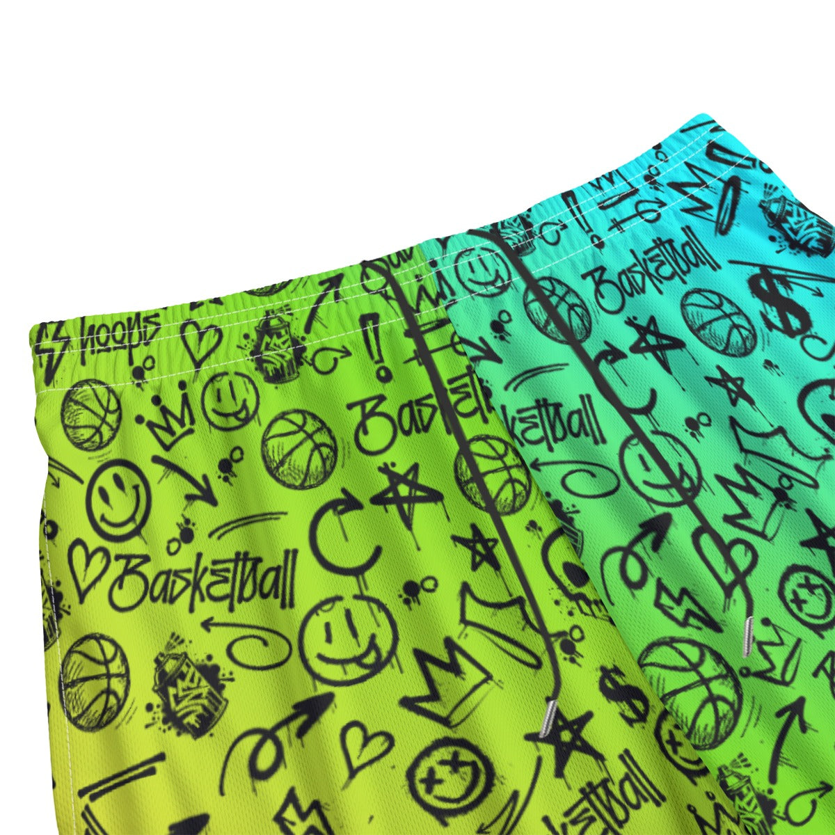 Adult Unisex Sports Shorts, All Over Print Mesh Shorts