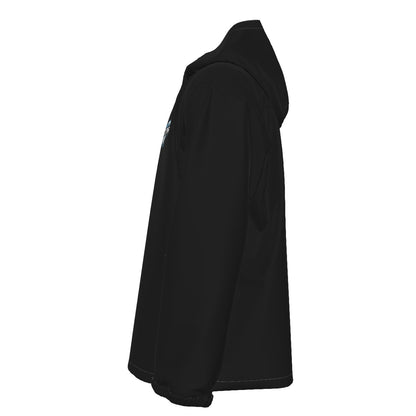 Adult Unisex Storm Full Zipper Windproof Jacket - Black Edition (Not Personalized)
