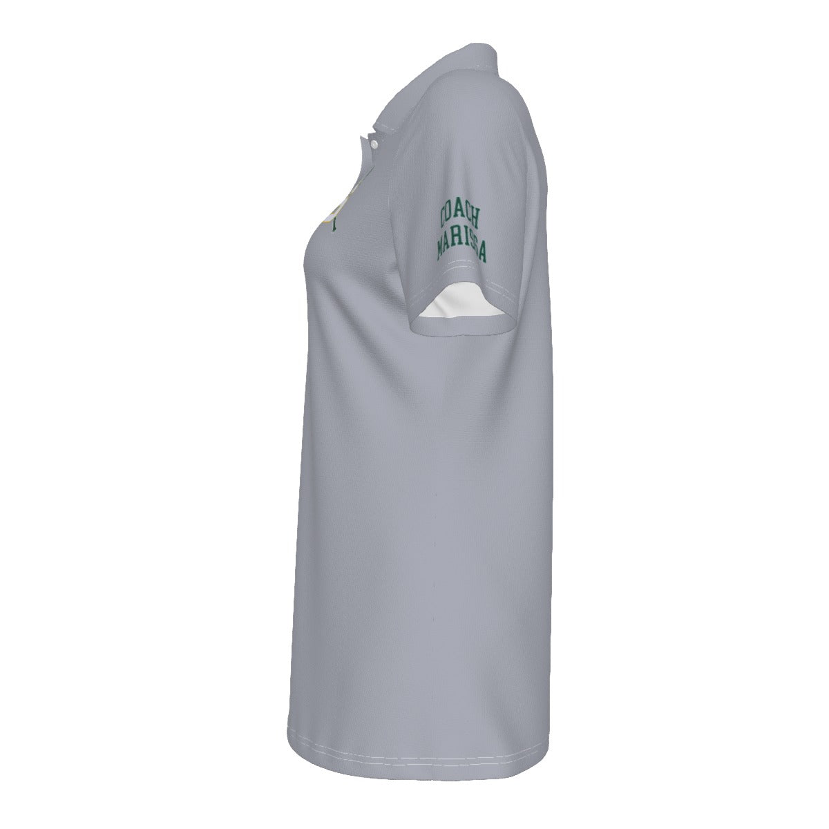 Women's Sturbridge Little League Baseball UV Protection Polo - Coach's Gray Edition (Personalized)