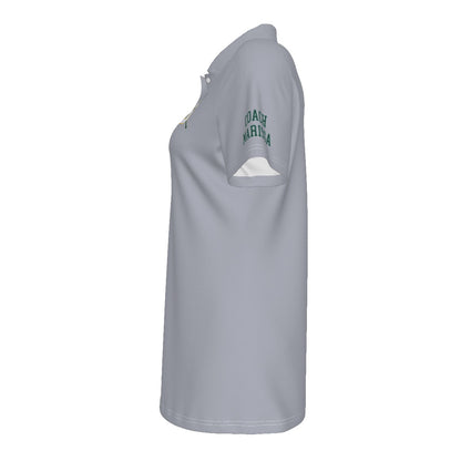 Women's Sturbridge Little League Baseball UV Protection Polo - Coach's Gray Edition (Personalized)