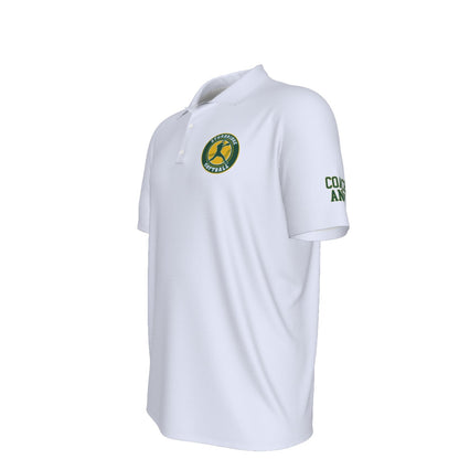 Men's Sturbridge Girls Softball UV Protection Polo - Coach's White Edition (Personalized)