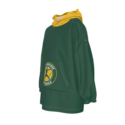 Youth Sturbridge Softball Sherpa Heavy Fleece Hoodie Blanket - Green/Gold (Personalized)