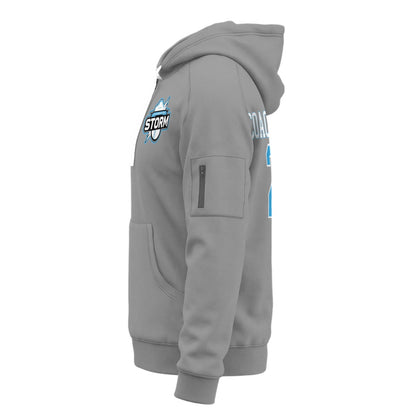 Storm Unisex Adult Half-Zip Hoodie (Gray - Personalized)