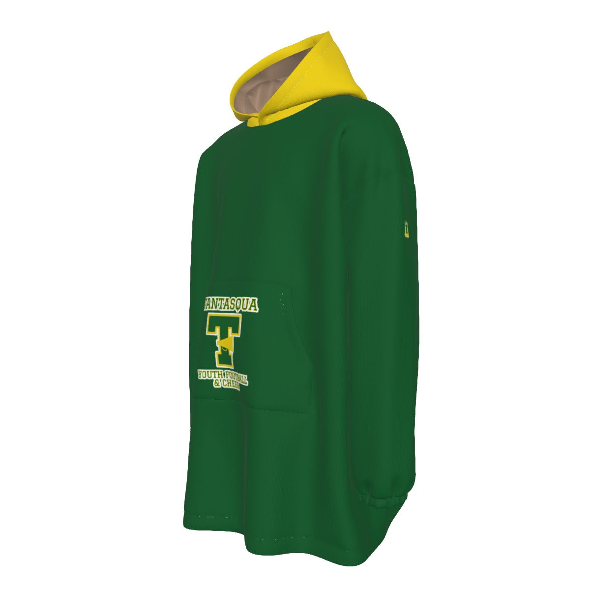 Adult Warriors Cheer Blanket Hoodie - Green Edition (Personalization Optional)