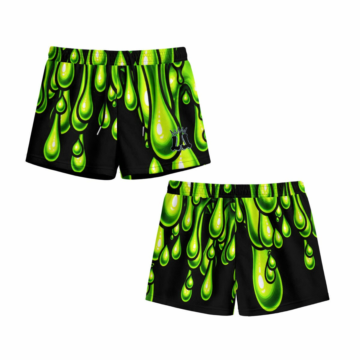 Youth Green Slime Drip Mesh Shorts
