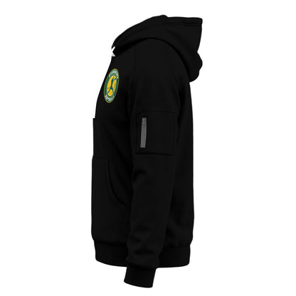 Adult Unisex Sturbridge Softball Half-Zip Hoodie (Black) Non-Personalized