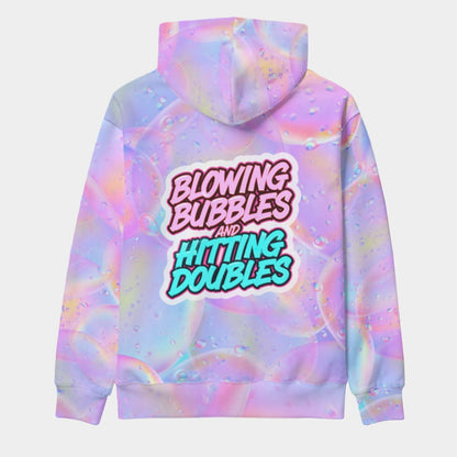 Unisex Baseball Softball Hoodie, Doubles and Bubbles