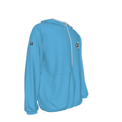 Adult Unisex 1/2 Zip Storm Pullover Windbreaker - Blue Edition (Not Personalized)