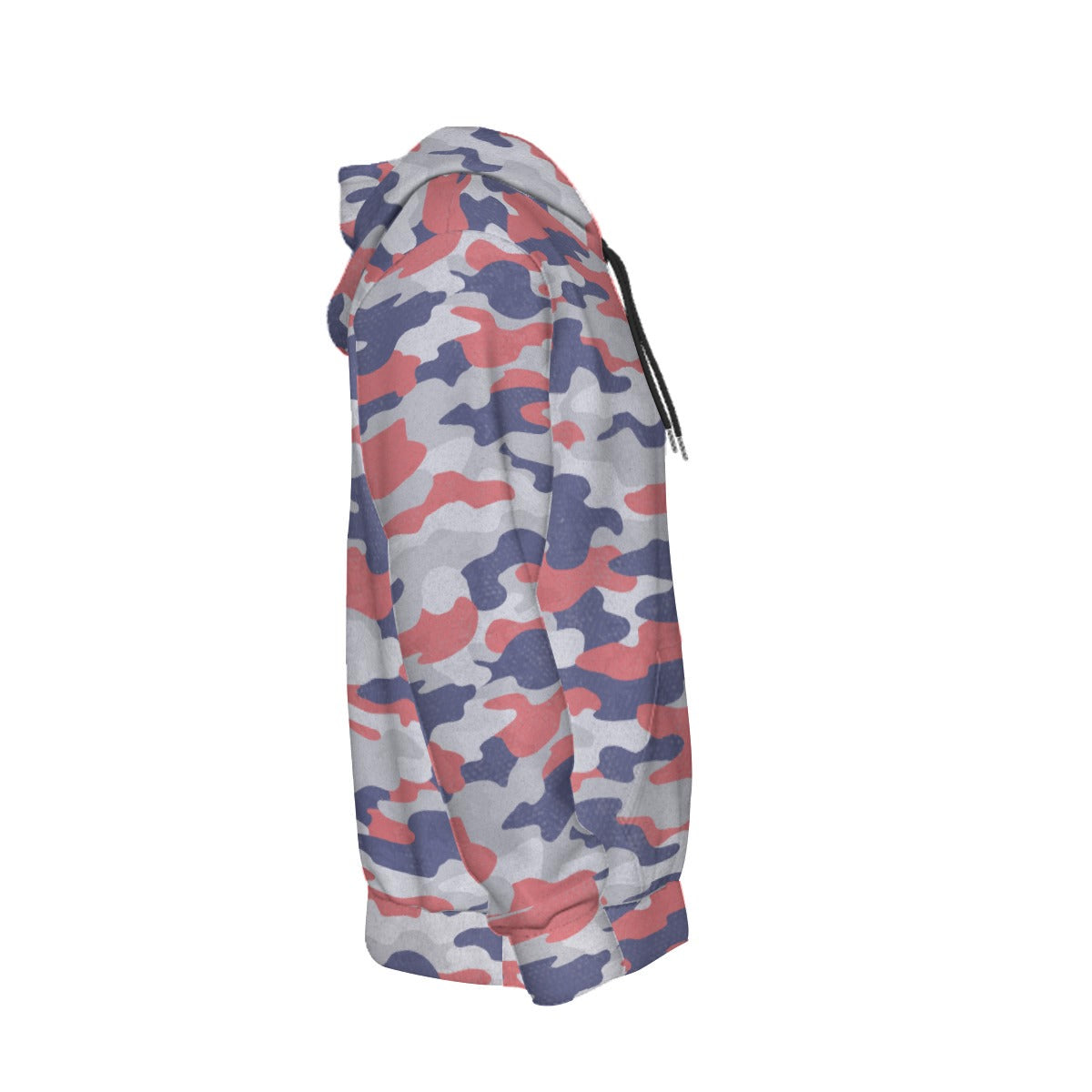 Adult Unisex Patriotic Camo Distressed Baseball Hoodie