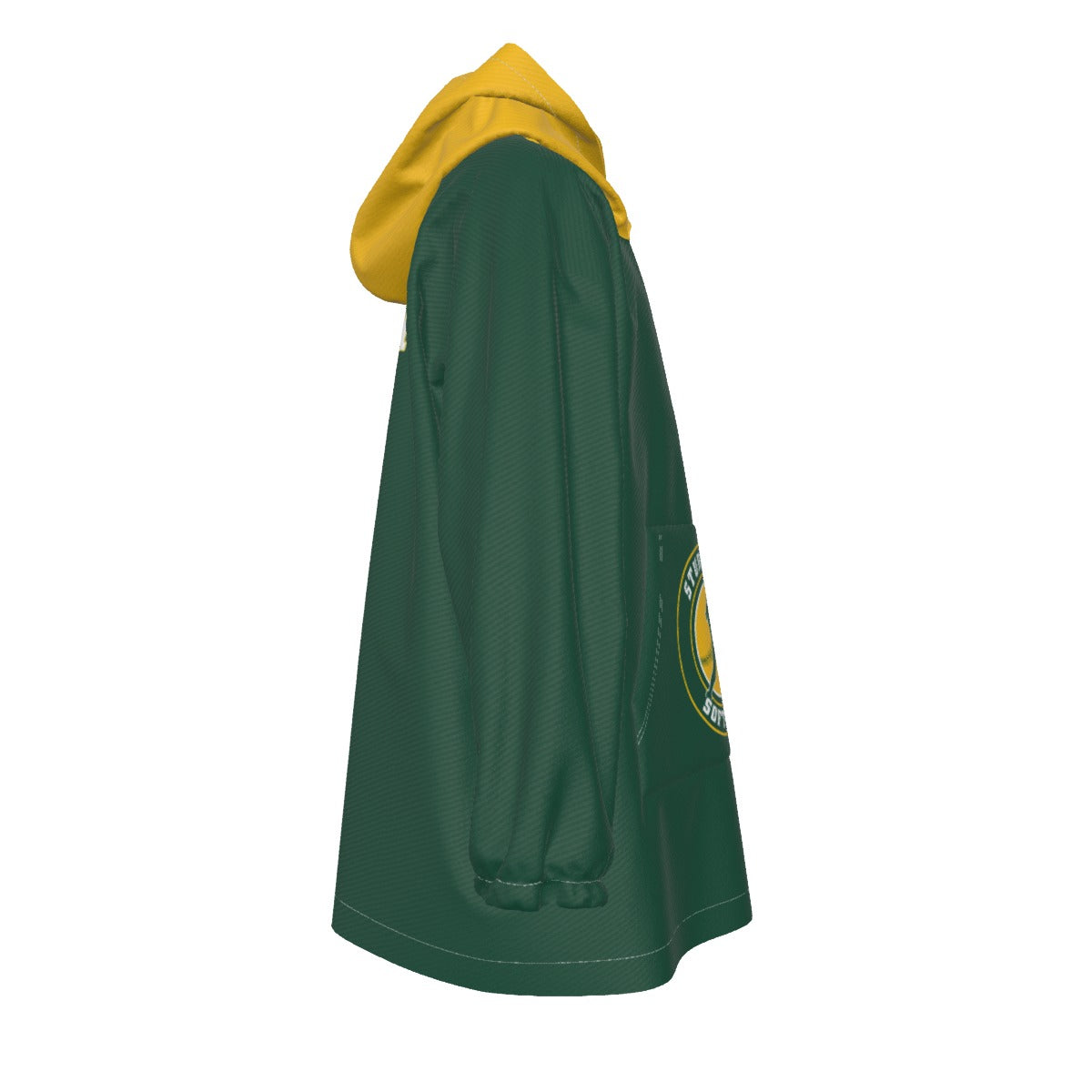 Youth Sturbridge Softball Sherpa Heavy Fleece Hoodie Blanket - Green/Gold (Personalized)