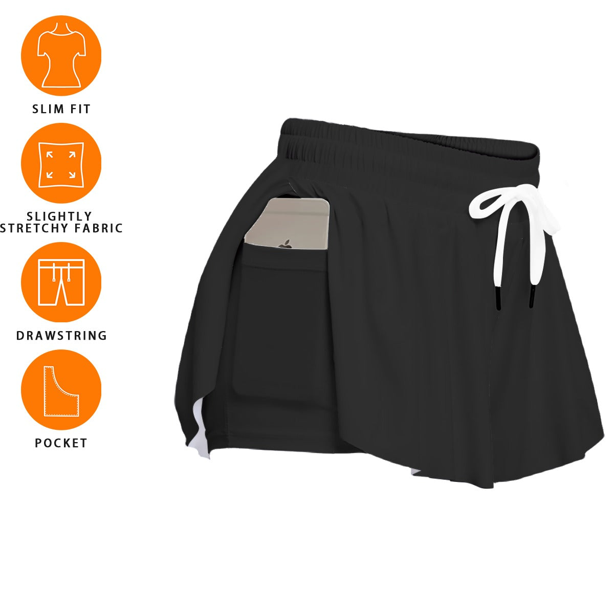 Women's OSA Butterfly Shorts, Black