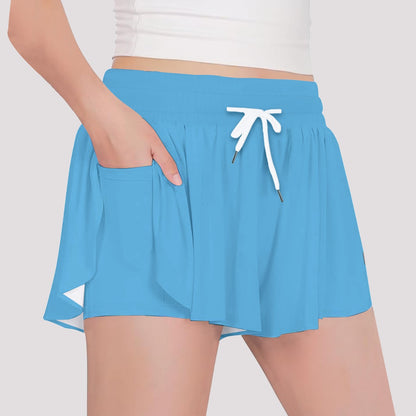 Girls Storm Butterfly Sports Shorts - Blue