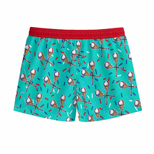 Youth Patriotic Lacrosse Shorts - Ice Cream Drip