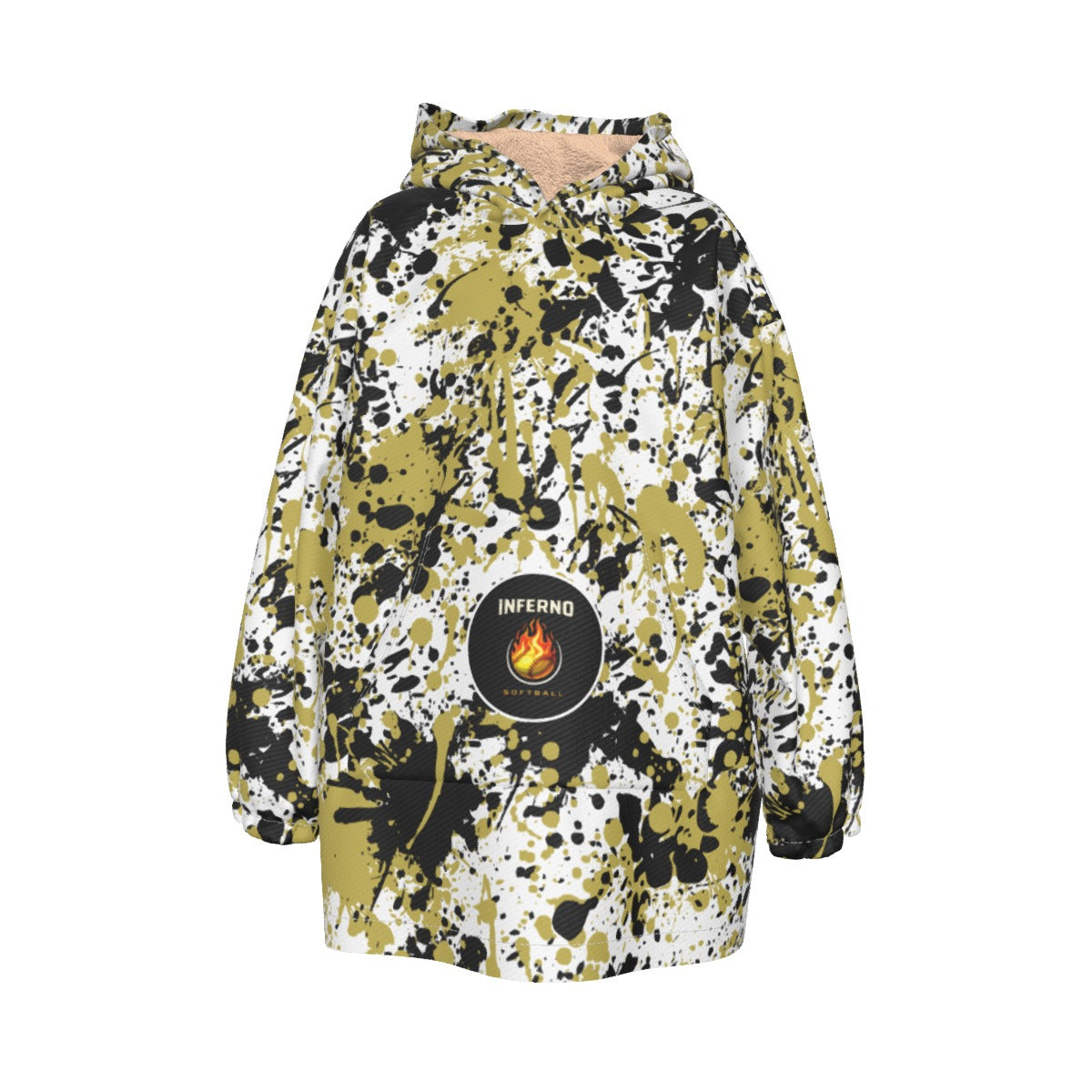 Youth Brimfield Inferno Softball Blanket Hoodie - Paint Splatter Edition