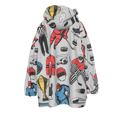 Youth Ice Hockey Blanket Hoodie